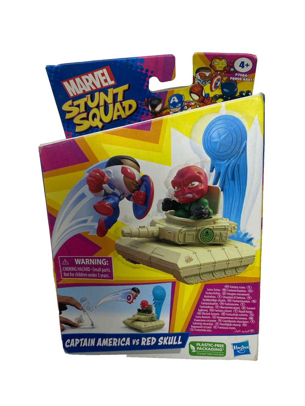 Marvel Stunt Squad Captain America vs Red Skull Playset Hasbro Figures Sealed